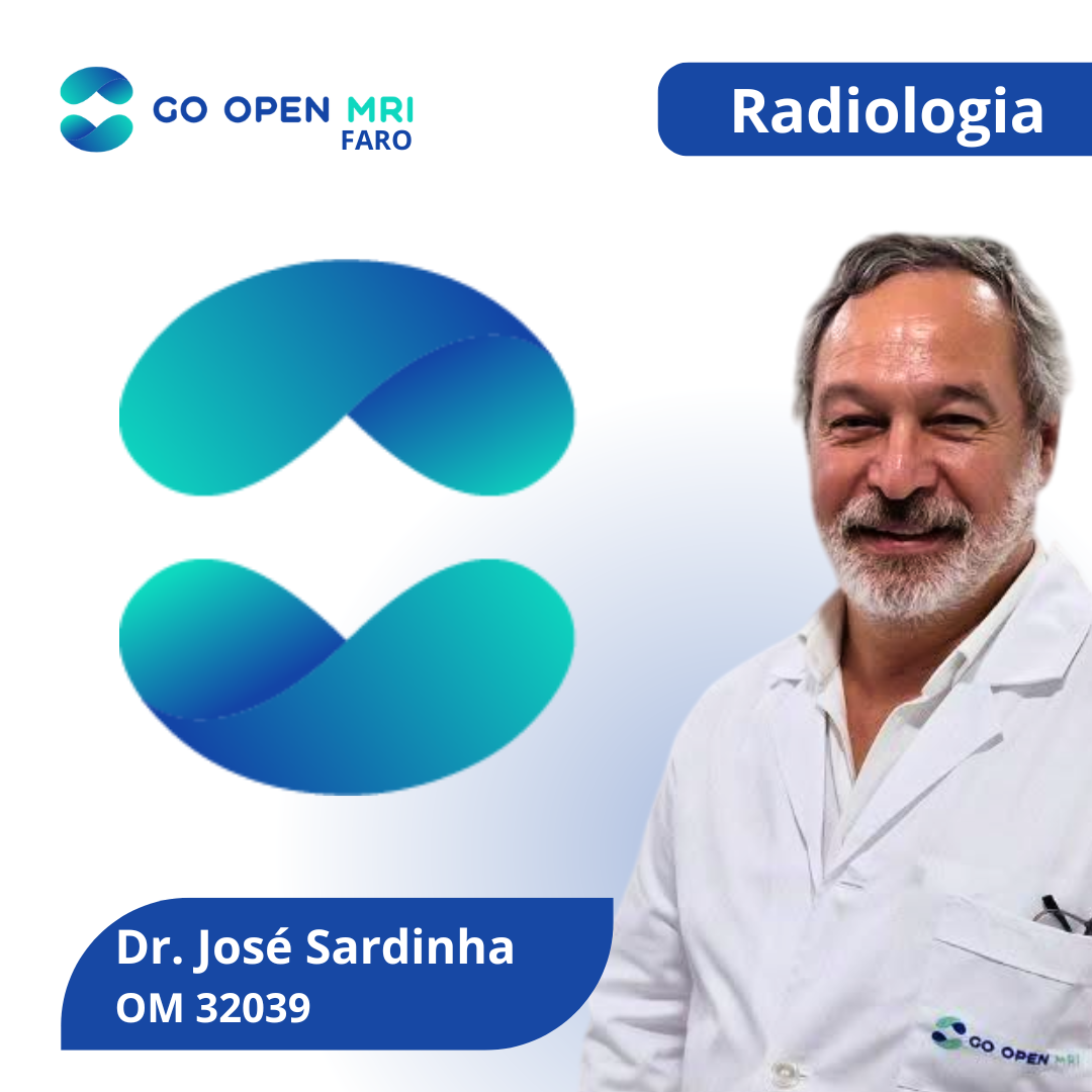 Dr. José Sardinha, médico especialista em Radiologia na Go Open MRI Faro Go Open MRI Ressonância Magnética Aberta Faro Imagiologia Músculo-esquelética Radiologia de intervenção Aparelho Gastrointestinal Aparelho Urogenital Imagiologia da cabeça e pescoço Imagiologia torax Neurorradiologia diagnóstico por imagem profissionais de saúde qualidade e confiança